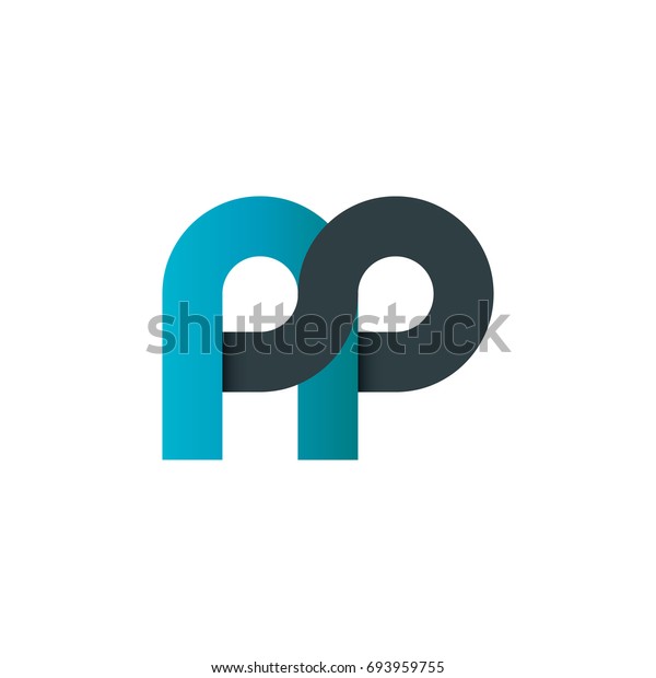 Initial Letter Pp Linked Rounded Design Stock Vector (Royalty Free