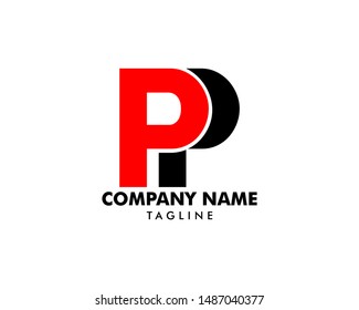 Initial Letter PP Logo Icon Design Template
