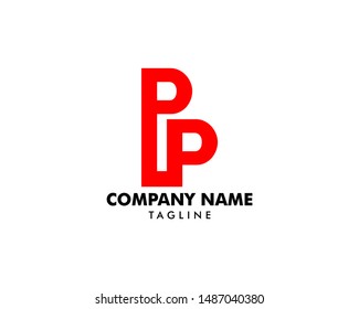 Initial Letter PP Logo Icon Design Template