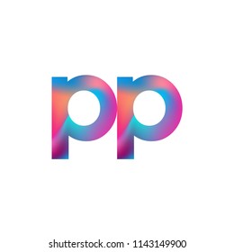Initial Letter PP Logo Lowercase colorful design, Modern and Simple Logo Design.
