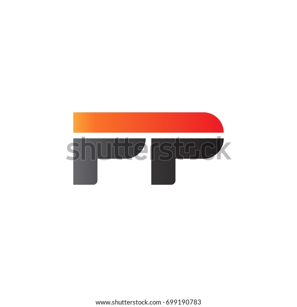 Initial letter PP, straight linked line bold logo,\
gradient fire red black\
colors