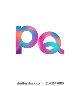 Initial Letter PQ Logo Lowercase colorful design, Modern and Simple Logo Design.
