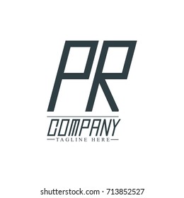 Initial Letter PR Design Logo Template