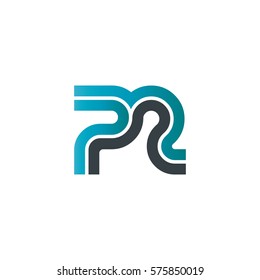 Initial Letter PR Linked Design Logo
