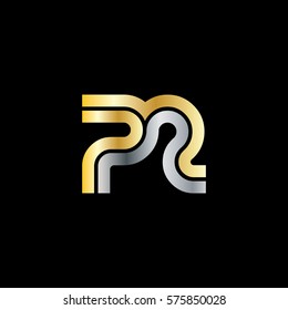 Initial Letter PR Linked Design Logo