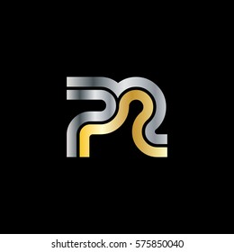Initial Letter PR Linked Design Logo