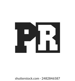 Initial Letter PR Logo Design Template. PR Logo