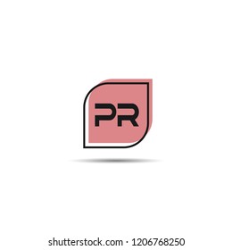 Initial Letter PR Logo Template Design