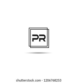 Initial Letter PR Logo Template Design