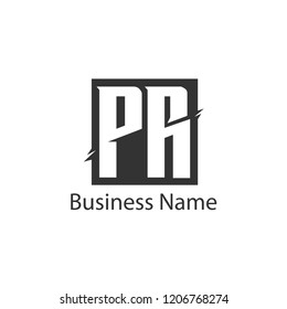 Initial Letter PR Logo Template Design