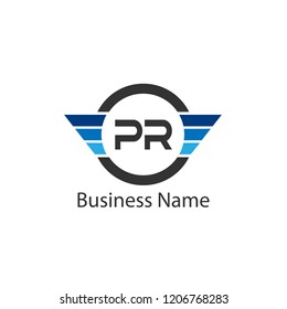 Initial Letter PR Logo Template Design