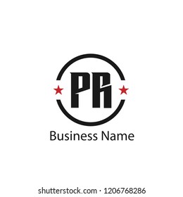 Initial Letter PR Logo Template Design