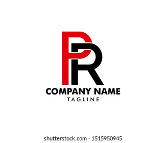 Initial Letter PR Logo Template Design