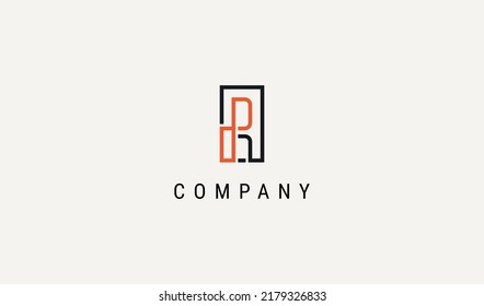 Initial Letter PR Logo. Usable for Business and Branding Company Logos. Flat Vector Logo Design Template Element.
