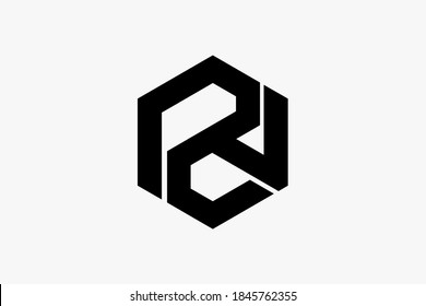 Initial letter PR R Logo design template element. Letter PR R icon design. Suitable for business and technology logos isolated on white background