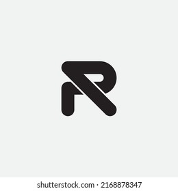 Initial letter PR or RP monogram logo design.