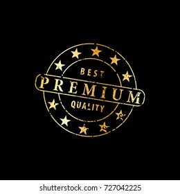 Initial Letter Premium Design for seal stamp or label with grunge style