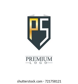 Initial Letter PS Company Design Logo Template