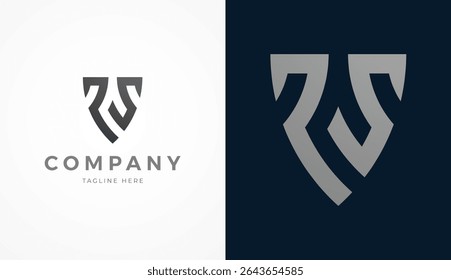 Initial Letter PS Logo Design, Stylish letter PS with two color, usable for brand and company logos, vector illustration