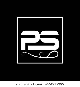 Projeto do logotipo da letra inicial PS 