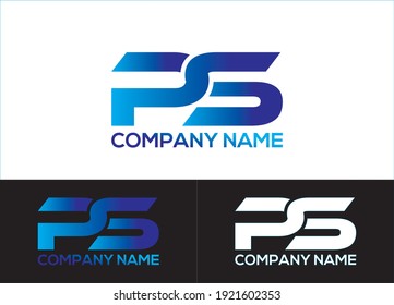 Initial Letter PS Logo or Icon Design Vector Image Template
