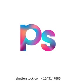 Initial Letter PS Logo Lowercase colorful design, Modern and Simple Logo Design.
