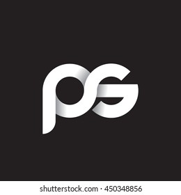 initial letter ps modern linked circle round lowercase logo white black