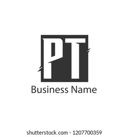 Initial Letter PT Logo Template Design