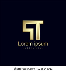 Initial Letter PT Logo Template Vector Design