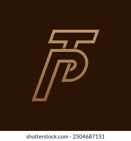 Initial Letter PT or TP Logo, Monogram Logo letter P with T combination, design logo template, vector illustration