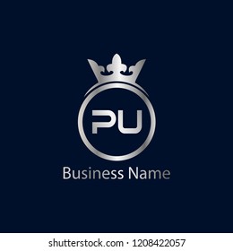 Initial Letter PU Logo Template Design