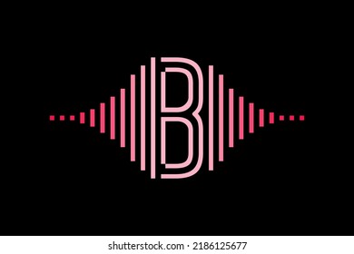 Initial letter with pulse music player element. Very suitable for symbol, logo, company name, brand name, personal name, icon and many more.
