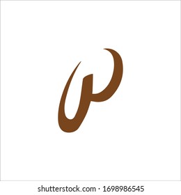 Initial letter pw or wp logo vector design template