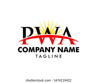Initial Letter PWA Logo Template Design