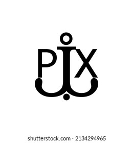 Initial letter PX anchor simple logo.