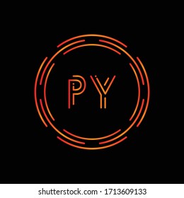 Initial Letter PY Logo Design Vector Template. PY Letter Logo Design