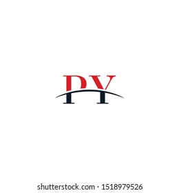 Initial letter PY, overlapping movement swoosh horizon logo company design inspiration in red and dark blue color vector