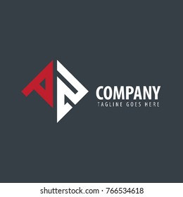 Initial Letter PZ Design Logo