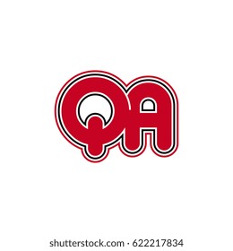 initial letter q and a. qa monogram outline logo