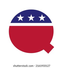 Initial Letter Q American Logo for Business, Corporate and Company Identity. USA American Logo on Letter Q Vector Template