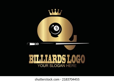 initial Letter Q billiard  logo