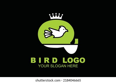 initial Letter Q bird  logo
