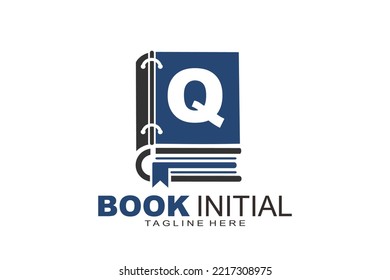 Anfangsbuchstabe Q-Buchlogo