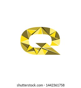 initial letter Q capital abstract triangle logo vector