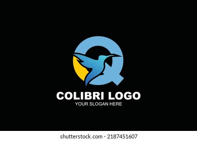 initial Letter Q colibri  logo
