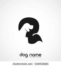 Initial Letter Q Dog Logo And Icon Name Dog Design Vector.