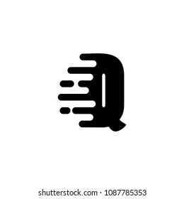 Initial Letter Q Fast Speed Logo Design Template