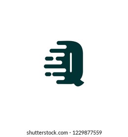 Initial Letter Q Fast Speed Logo Design Template