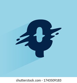 Letra inicial Plantilla de diseño del logotipo de velocidad rápida Q. Tipo de letra de línea de onda de vectores para etiquetas deportivas, titulares dinámicos, afiches de apuestas, etc.