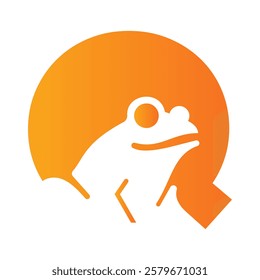 Initial Letter Q Frog Logo Design Vector Template